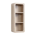 Modern Wall-mounted Wooden Storage Shelf with Three Compartments